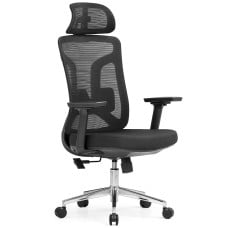 Cadeira de Escritório Dr. Office Ergo Pro, Preta, Mesh, Altura Ajustável