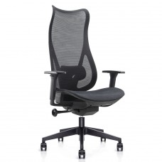 Cadeira De Escritório Dr. Office Flow, Ajustável, Mesh, Preto, DR-CH-FWR1DBF