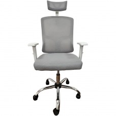 Cadeira De Escritório Dr. Office Prime, Branco, Mesh, Altura Ajustável, DR-CH-PMN0DWF