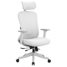 Cadeira de Escritório DT3 Atria Ashen, Tecido Trinity, 3D, Ajustável, Branco