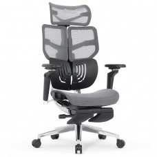 Cadeira De Escritório DT3 Frost FT, Ajustável, Ergonômica, 5D, Mesh, Com Apoio de Pé, Cinza, 14210-8