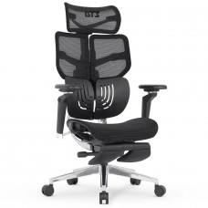 Cadeira De Escritório DT3 Frost FT, Ajustável, Ergonômica, 5D, Mesh, Com Apoio de Pé, Preto, 14346-8