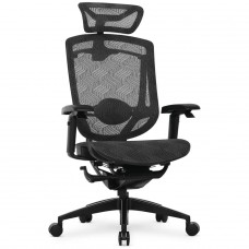 Cadeira De Escritório DT3 Iryna Cement, Ajustável, Ergonômica, 5D, Mesh, Preta, 13612-3