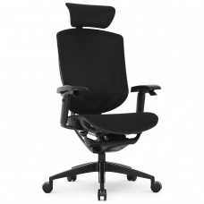 Cadeira De Escritório DT3 Iryna DF Black, Ajustável, Ergonômica, 5D, Tecido, Preta, 13939-5