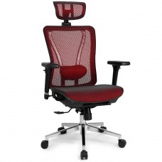 Cadeira De Escritório DT3 Moira, Ajustável, Ergonômica, 3D, Mesh, Preto e Vermelho, 11216-1