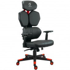 Cadeira de Escritório Keytime LumbarPro 4D, Ajustável, Courino, Preta, KYT00042