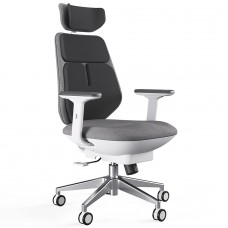 Cadeira de Escritório PCYes X Backrobo Sublime, Massageadora, Com Aquecedor de Lombar, Ergonômica, 3D, Branco e Cinza, PCYBRWT