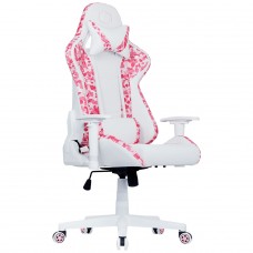 Cadeira Gamer Cooler Master Caliber R1S Sakura Camo, Reclinável, Branco e Rosa, CMI-GCR1S-PKC