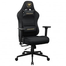 Cadeira Gamer Cougar Pryme Gold F, Reclinável, 3D, Cinza, Preta, CGR-PRM-GLB