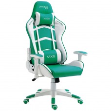Cadeira Gamer MyMax MX5, Ajustável, 2D, Branco e Verde, MGCH-MX5/GRWH