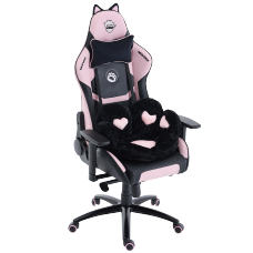 Cadeira Gamer Ninja MewMew Pro Edition, Reclinável, 3D, Black e Pink, GN-CH-MPR3DBPL