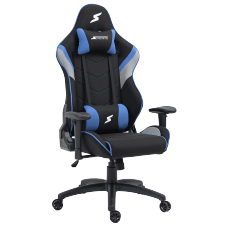Cadeira Gamer SuperFrame Dragster, Reclinável, Tecido, Preto, Azul e Branco