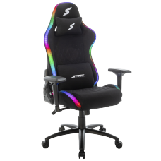 Cadeira Gamer SuperFrame Iris RGB, Reclinável, Tecido, 4D, Preta 