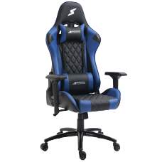 Cadeira Gamer SuperFrame Knight, Reclinável, Preto e Azul