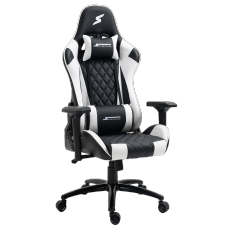 Cadeira Gamer SuperFrame Knight, Reclinável, Preto e Branco