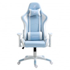Cadeira Gamer SuperFrame Mage, Reclinável, Suporta até 180KG, Azul e Branco