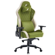 Cadeira Gamer SuperFrame Matcha, Reclinável, 3D, Verde e Bege, SF-CH-MTR3DGBF