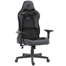 Cadeira Gamer SuperFrame MTG, Reclinável, 4D, Couro, Cinza e Preta, SF-CH-MTG4DGBL