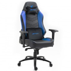 Cadeira Gamer SuperFrame Skylord, Reclinável, 4D, Preto e Azul, SFCD-SLBK/BL