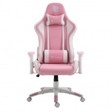 Cadeira Gamer Terabyte Pink Throne, Reclinável, 2D, Rosa e Branco