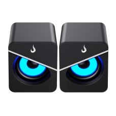 Caixa De Som Gamer Rise Mode Mad Sound 01, LED Azul, 3.5mm, 2x3W, Preto, RM-SPMA-01-BB