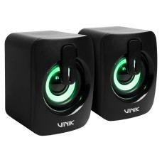 Caixa De Som Gamer Vinik Galaxy, LED Rainbow, USB, 6W, Preto, VSPKG6WGL