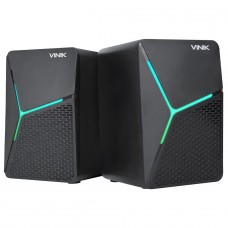 Caixa De Som Gamer Vinik Star, Rainbow, USB, 3.5mm, 2x3W, Preto, VSPKG6WST