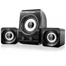 Caixa de Som Multilaser 2.1, 14W, USB/P2, Preto, SP172