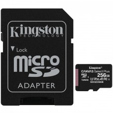 Cartão de Memória Kingston Canvas Select Plus, MicroSD 256GB, Classe 10, Com Adaptador, SDCS2/256GB