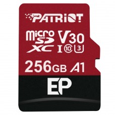 Cartão De Memória Patriot EP Series MicroSDXC, 256GB, UHS-1, V30 A1, Com Adaptador, PEF256GEP31MCX
