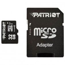 Cartão De Memória Patriot LX Series MicroSDHC, 32GB, UHS-1, Classe 10, Com Adaptador, PSF32GMCSDHC10