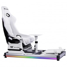Cockpit Para Simulador de Voo Thermaltake GF500 Flight Simulator, RGB, Com Cadeira, Suporte de Pedais/Manche/Joystick, Branco, GSC-F50-CPASWH-01