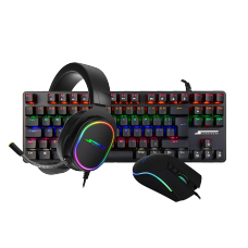 Combo Gamer SuperFrame, Teclado Mecânico Champion + Mouse Gamer Boss + Headset Gamer Velka
