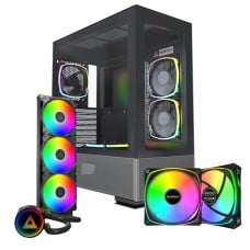 Combo Montech, Gabinete + Water Cooler + Fan