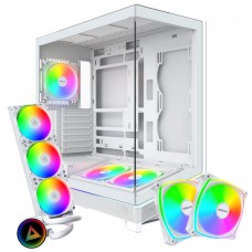 Combo Montech White, Gabinete + Water Cooler + Fan