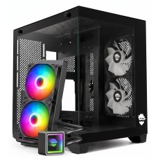 Combo Ninja, Gabinete Akyra X2 C/ 2 Fans + Water Cooler Yuki 240mm
