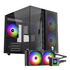 Combo Ninja, Gabinete Kazan X3 C/ 3 Fans + Water Cooler Yuki 240mm