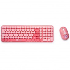 Combo Teclado e Mouse Gamer Letron Fini, Wireless, Rosa