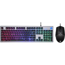 Combo Teclado e Mouse HP KM300F, LED Backlight, 2400 DPI, USB