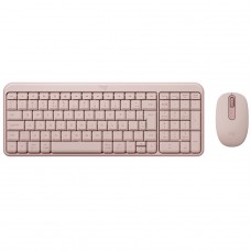 Combo Teclado e Mouse Logitech MK250, ABNT2, Bluetooth, Rosa, 920-013518