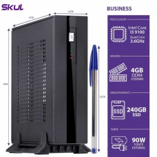Computador Skul T-Home Business B300 i3 9100 / 4GB DDR4 SODIMM / SSD 240GB / HDMI/DP / FONTE EXTERNA 90W