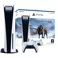 Console Playstation 5 + God of War Ragnarök, 825GB, White, Com 1 Controle, PS5, CFI-1214A