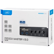 Controlador de Fan Deepcool Rock Master V3.0, com 4 Saídas, Micro SD USB 3.0, DP-FC4F2USD-RMTV3