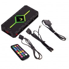Controladora Rise Mode, RGB, PWM, 4 Pin, 9 Fans, Preto, RM-COPW-RGB