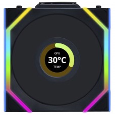 Cooler Para Gabinete Lian Li Uni Fan SL Wireless LCD, ARGB, 120mm, Com Tela, Black, 12SLLCD1W1B