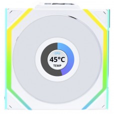 Cooler Para Gabinete Lian Li Uni Fan SL Wireless LCD, ARGB, 120mm, Com Tela, White, 12SLLCD1W1W
