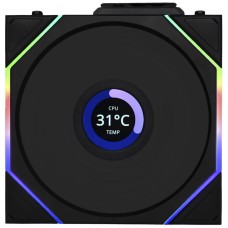 Cooler Para Gabinete Lian Li Uni Fan TL Wireless LCD, ARGB, 120mm, Com Tela, Black, 12TLLCD1W1B