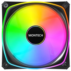Cooler Para Gabinete Montech RX120 Pro, ARGB, 120mm, Reverse, PMW, Preto