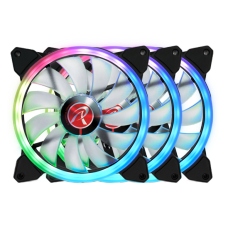 Kit com 3 Fans Raijintek Iris 14 RBW ADD-3, ARGB, 140mm, 0R40B00115
