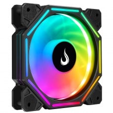 Cooler Para Gabinete Rise Mode Hex Turbine, ARGB, 120mm, PWM, Preto, RM-H-ARGB-TOR-B